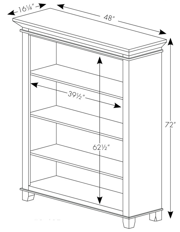 Arlington 48" x 72" Bookshelf