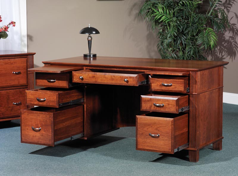 Arlington Executive Desk In Solid Hardwood Ohio Hardwood Furniture