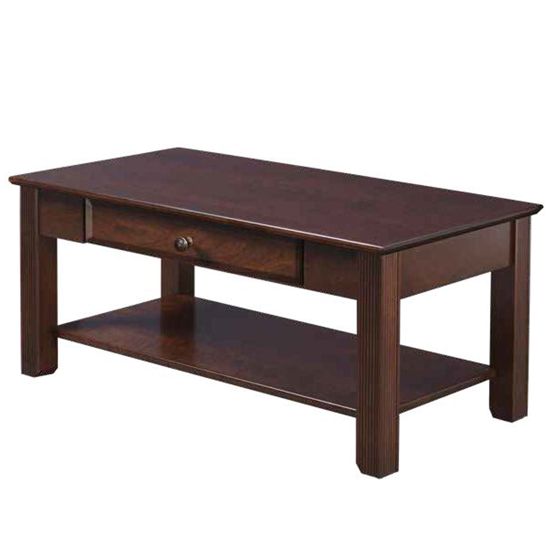 Arlington Rectangle Coffee Table with Drawer and Shelf