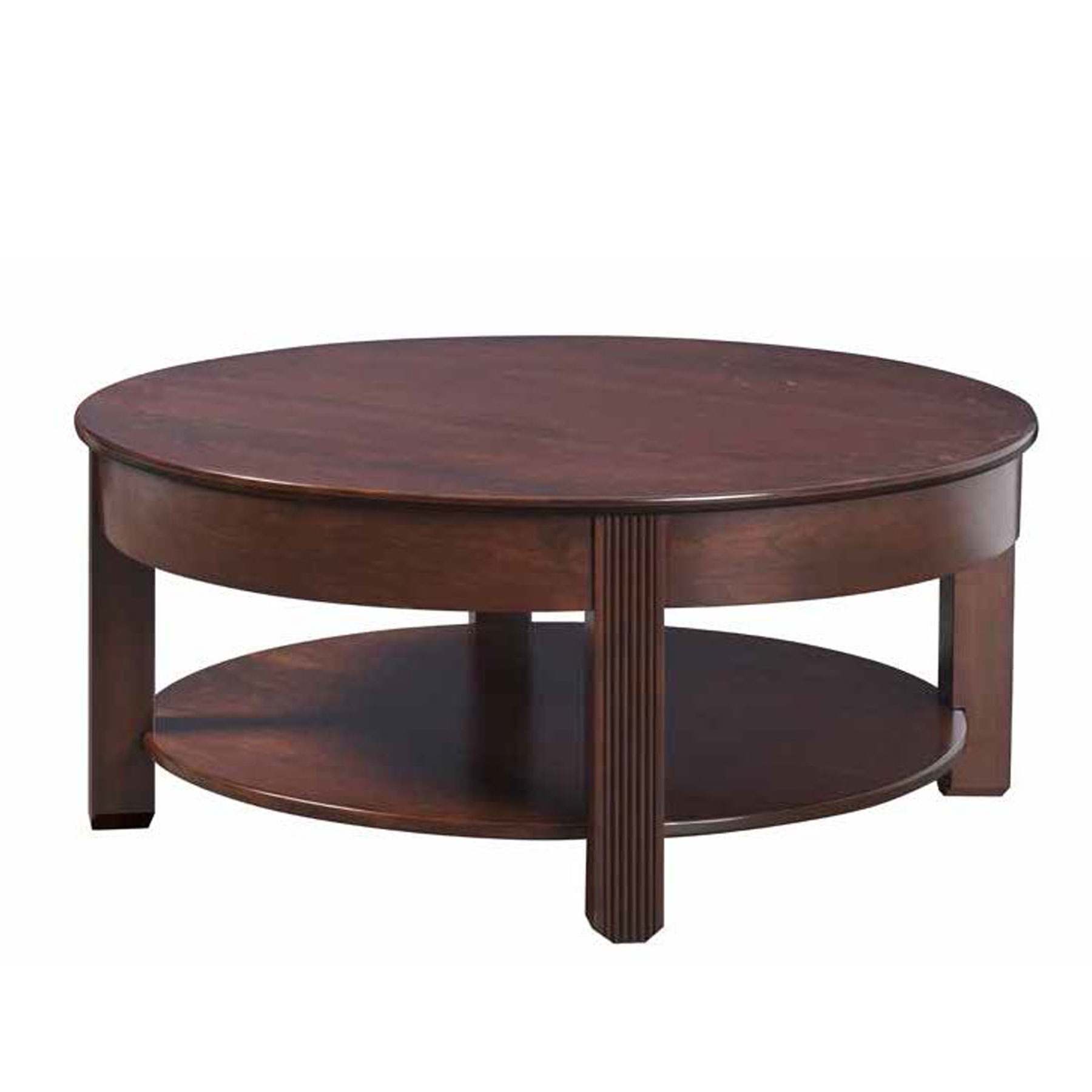 Arlington Round Coffee Table with  Shelf