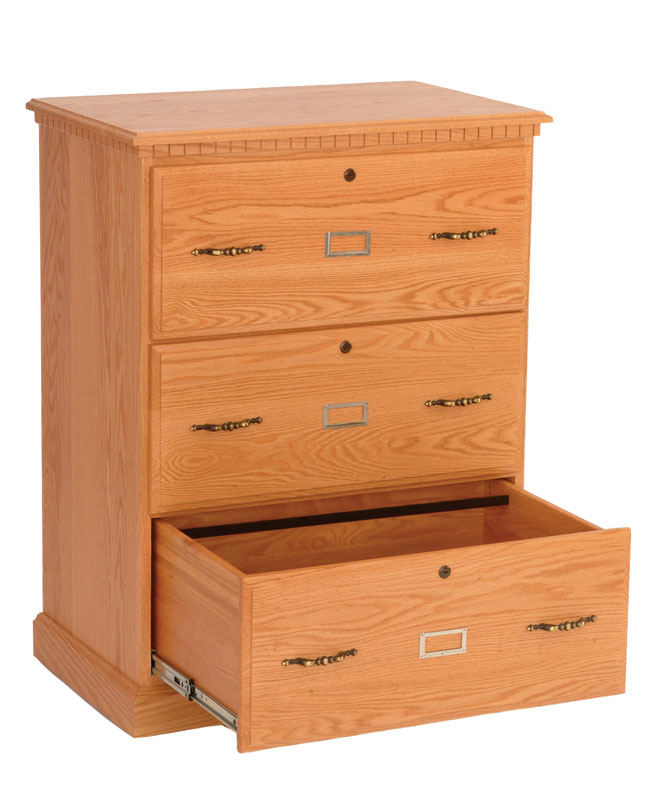 Heirwood 3 Drawer Lateral File Cabinet In Solid Hardwood Ohio