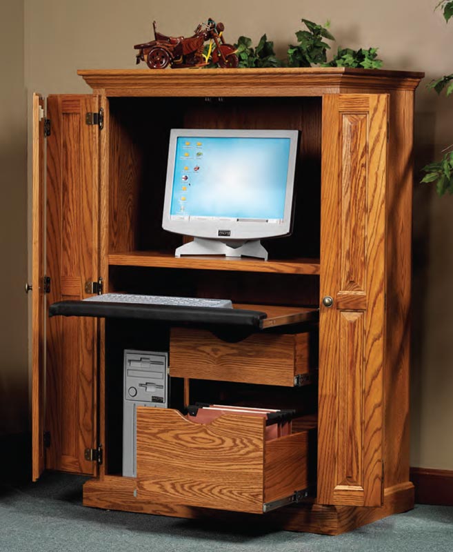 puter Armoire With File Cabinet