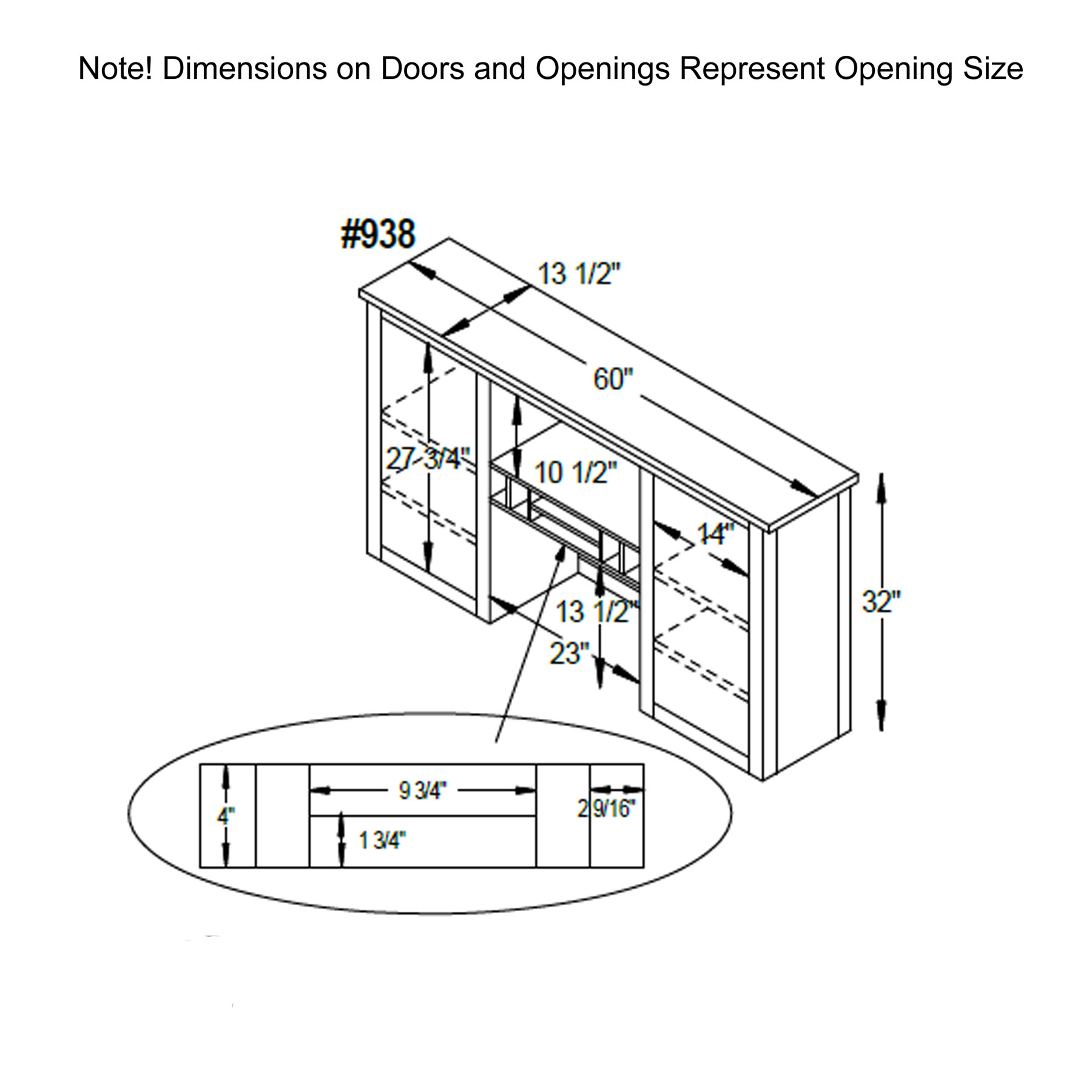Clark Mission Modular 60 inch Hutch Dimensions
