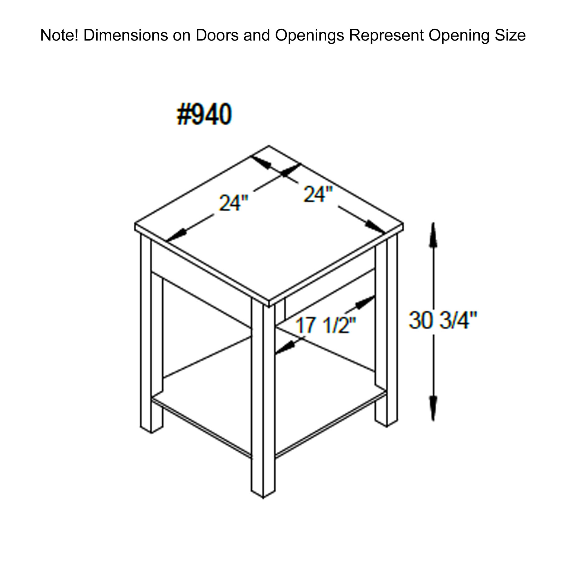 Clark Mission Modular Corner Table Dimensions