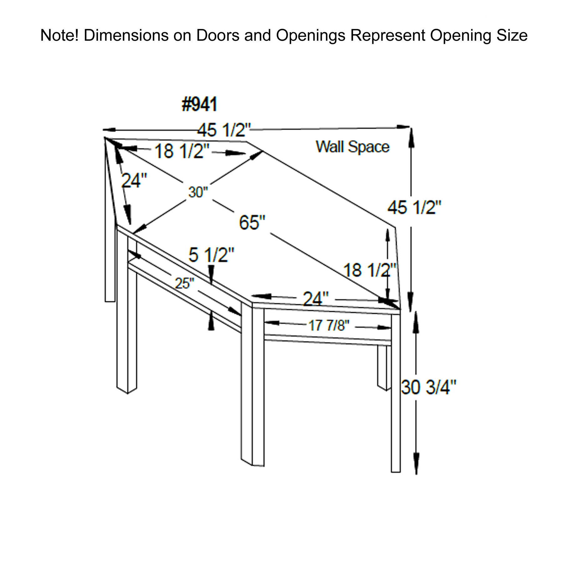 Clark Mission Modular Corner Desk Dimensions