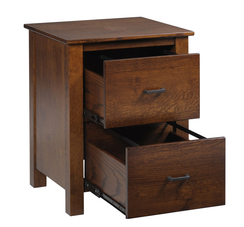 Clark Mission Modular 2-Drawer File Cabinet - Open