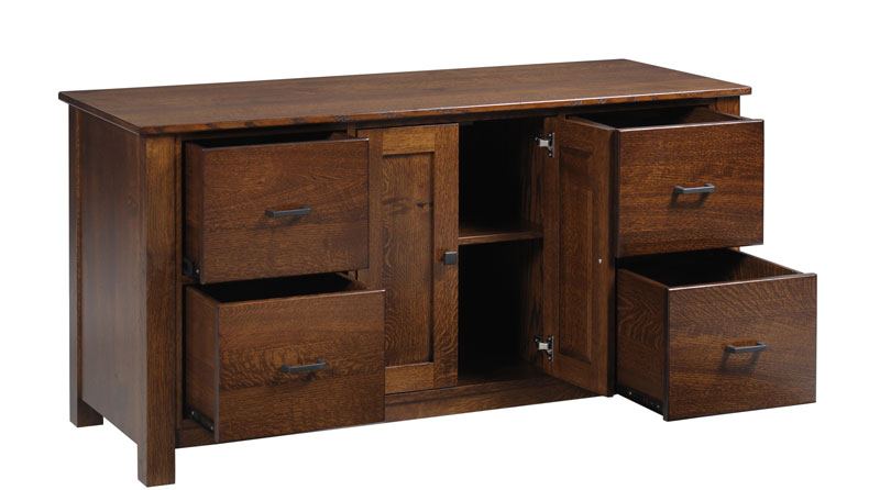 Clark Mission Modular 60" Credenza Open