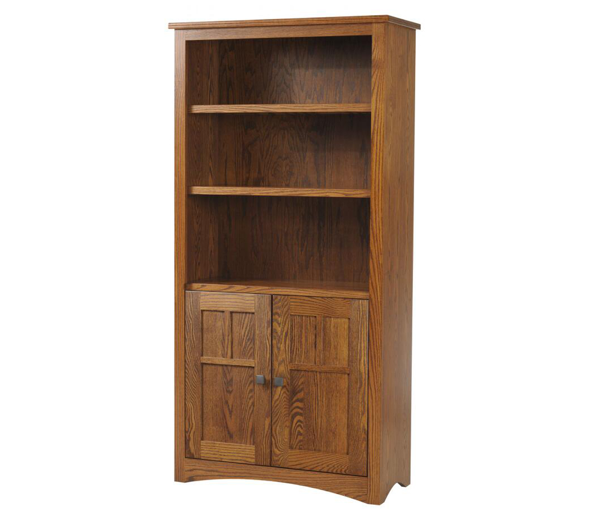 Prairie Mission Bookcase with Optional Bottom Doors