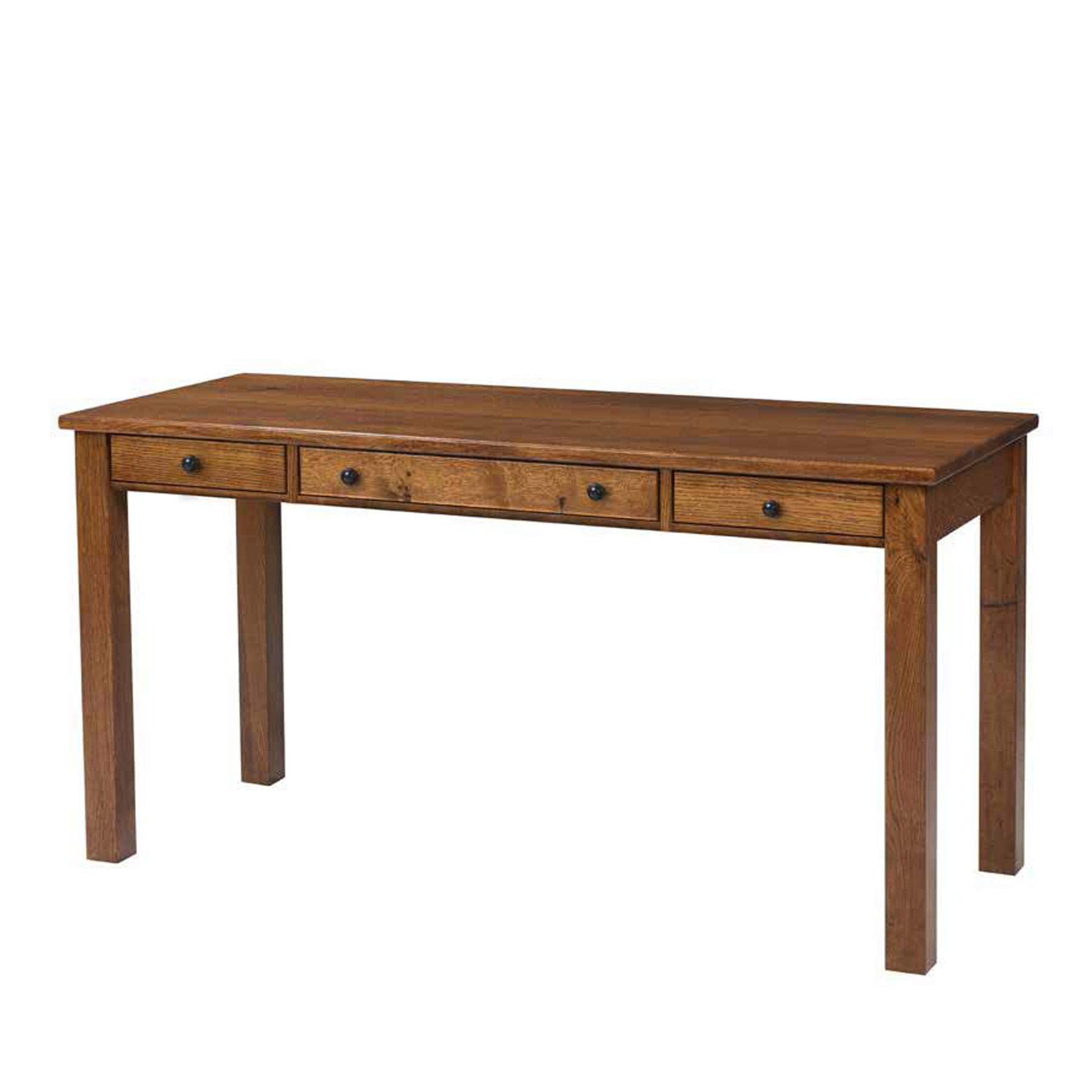 Rivertowne 60" 3-Drawer Desk in Rustic Quartersawn White Oak with OCS-113