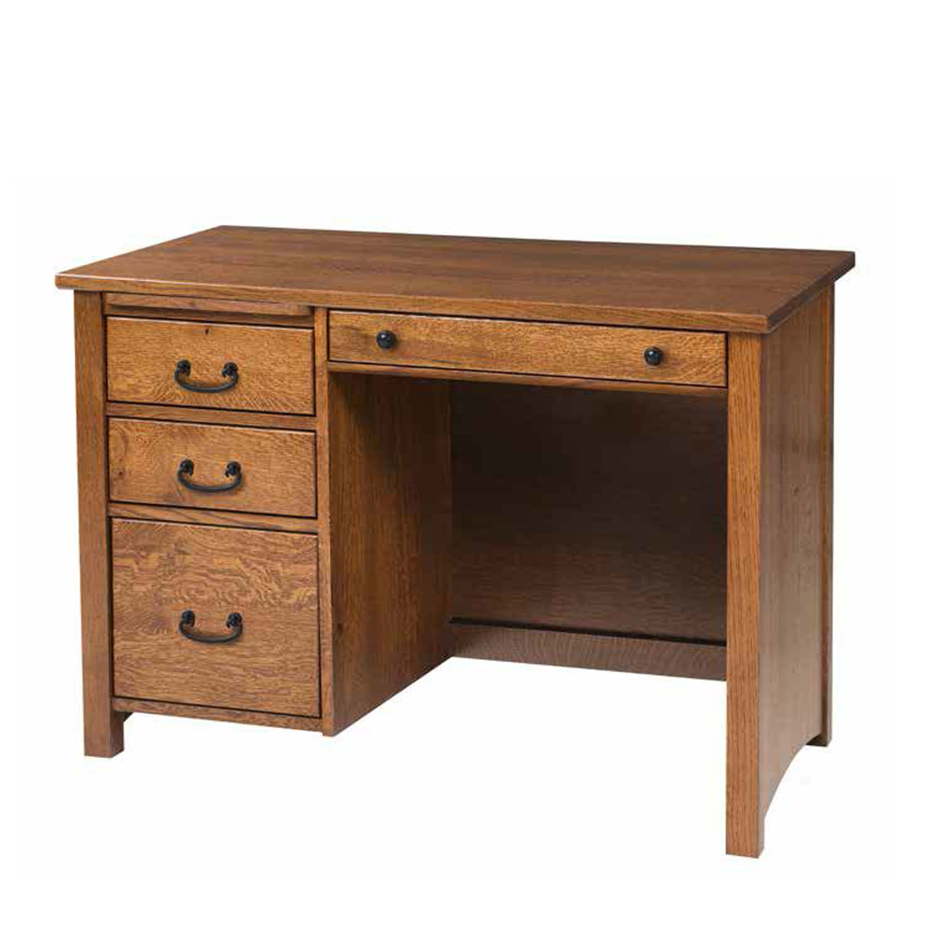 Rivertowne 48" 4-Drawer Desk Rustic Quartersawn White Oak with OCS-113