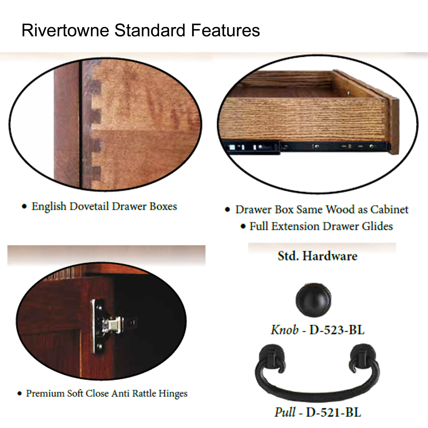 Rivertowne Office Collection Standard Features