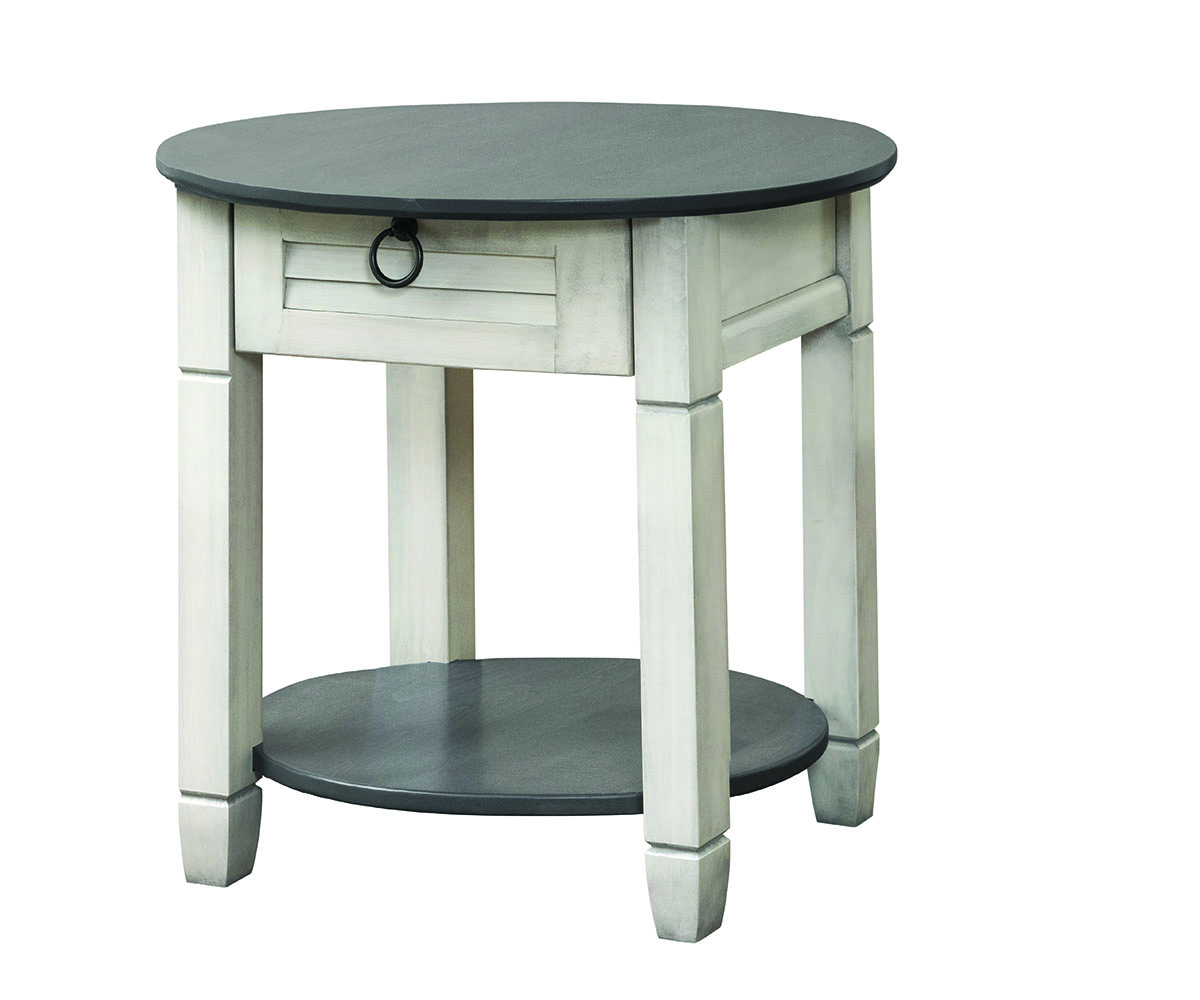 Aden Park Round End Table with 1-Drawer