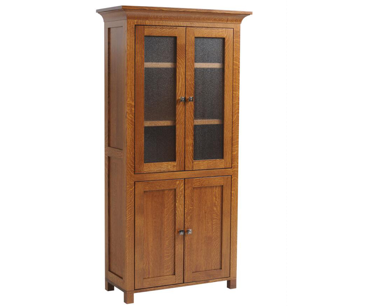Coventry Mission Bookcase with optional Top and Bottom Doors