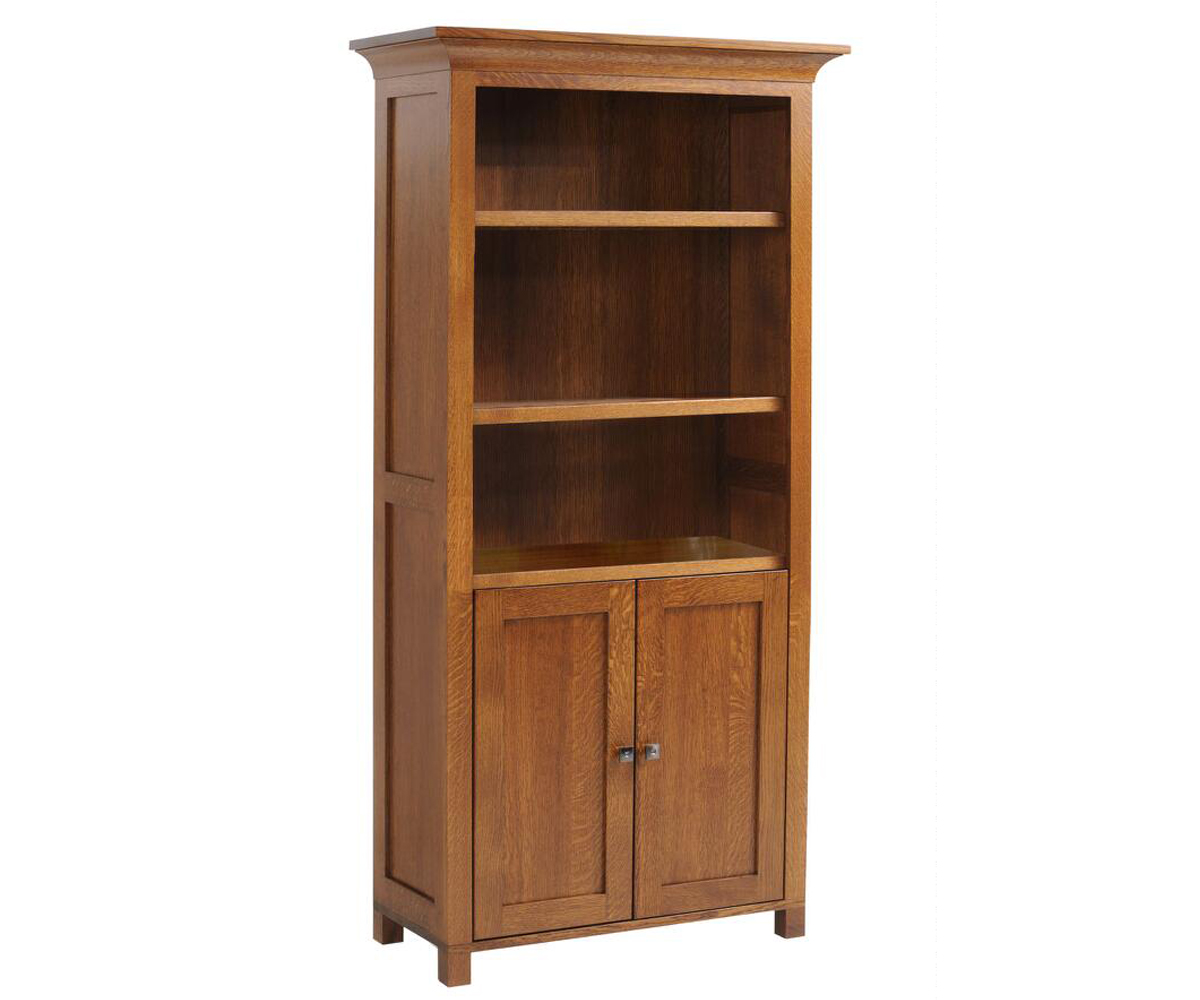 Coventry Mission Bookcase with optional Bottom Doors
