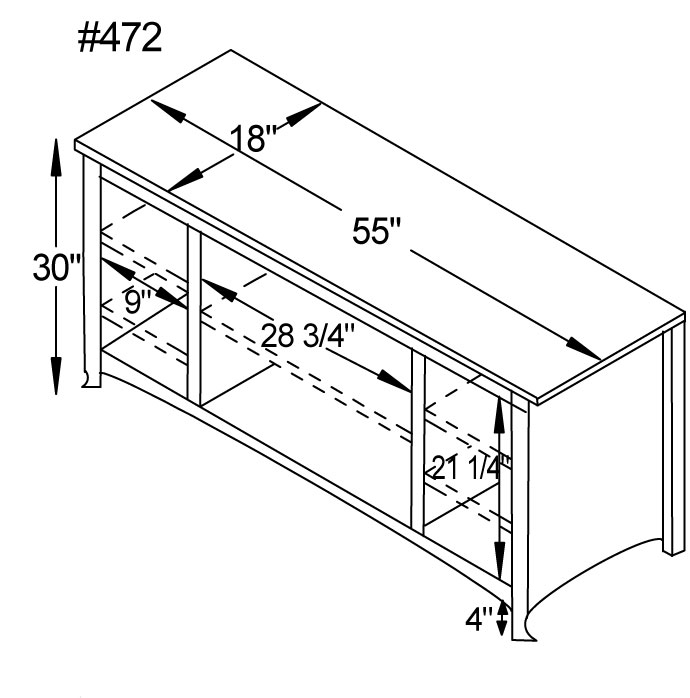 Cranberry 55 Tv Stand Dimensions