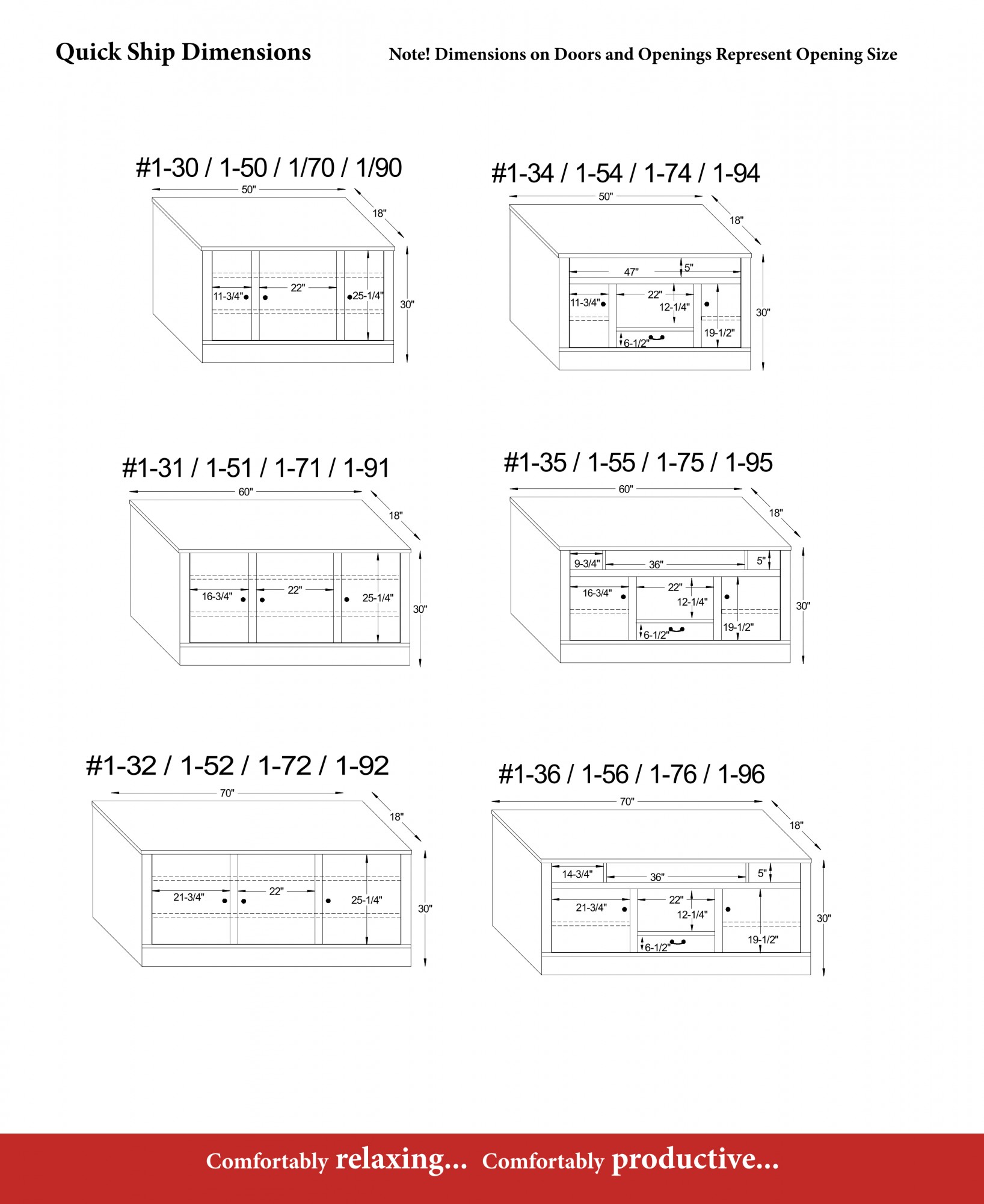 Economy TV Stand Dimensions