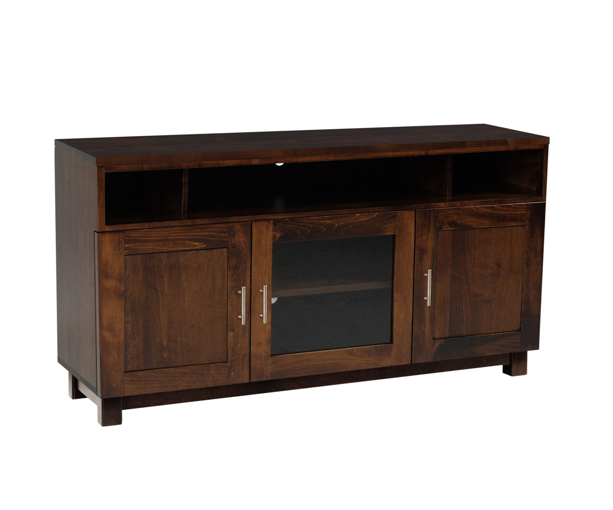 La-Salle Urban 3-Door TV Stand with Open Top Cubby