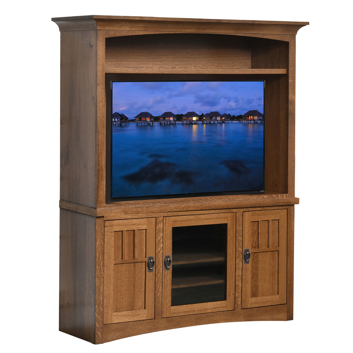 Liberty Mission 3 Door Entertainment Center without Bookcase  option.