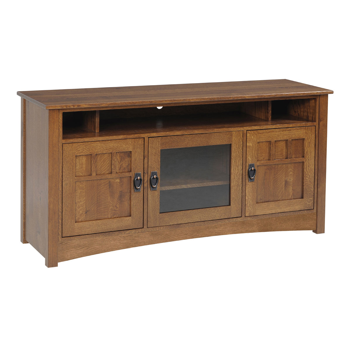 Liberty Mission TV Stand with 3 doors and Open Top Shelf
