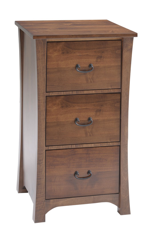 Woodbury 3-Drawer File in Brown Maple with an OCS 117 Stain