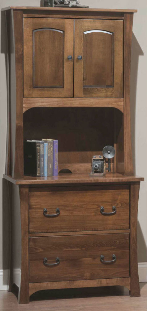 Woodbury 2-Drawer Lateral File and Hutch