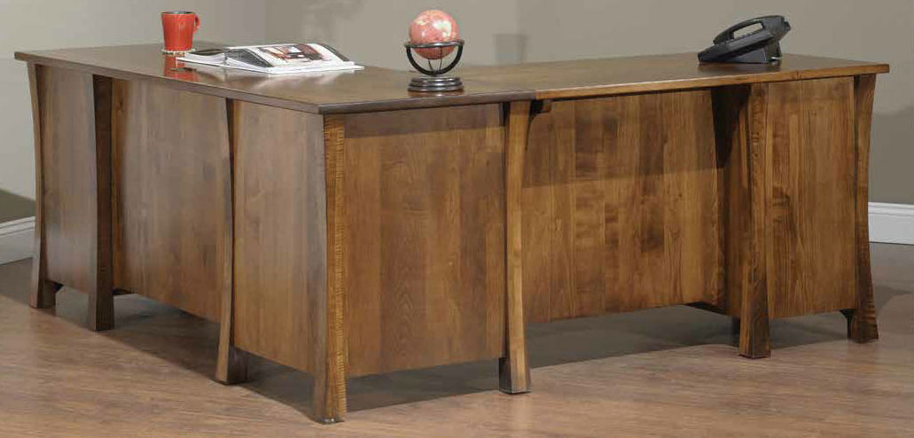 Woodbury L-Desk Front View