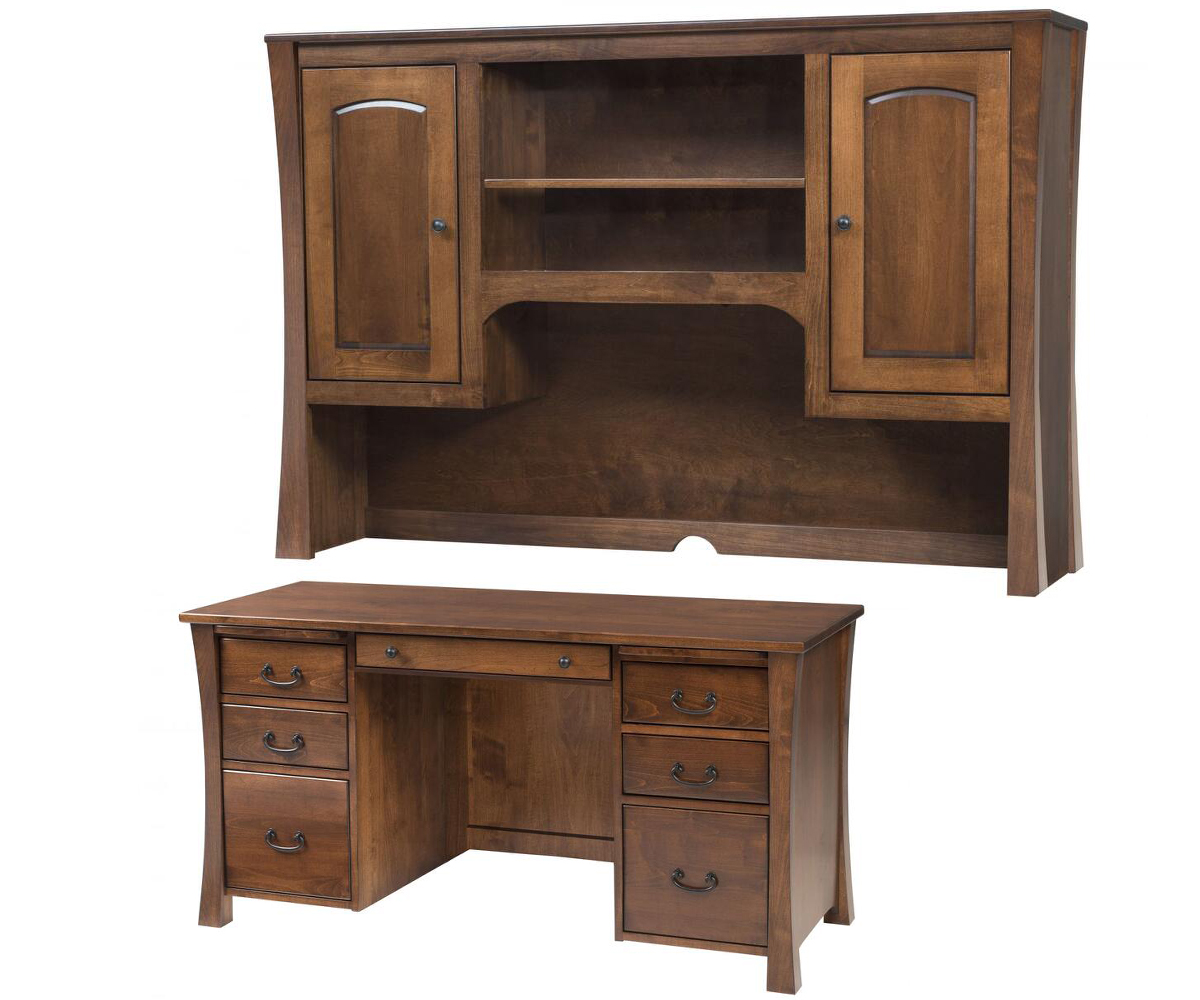 Woodbury 17-577 Credenza Desk and Hutch (sold separately)
