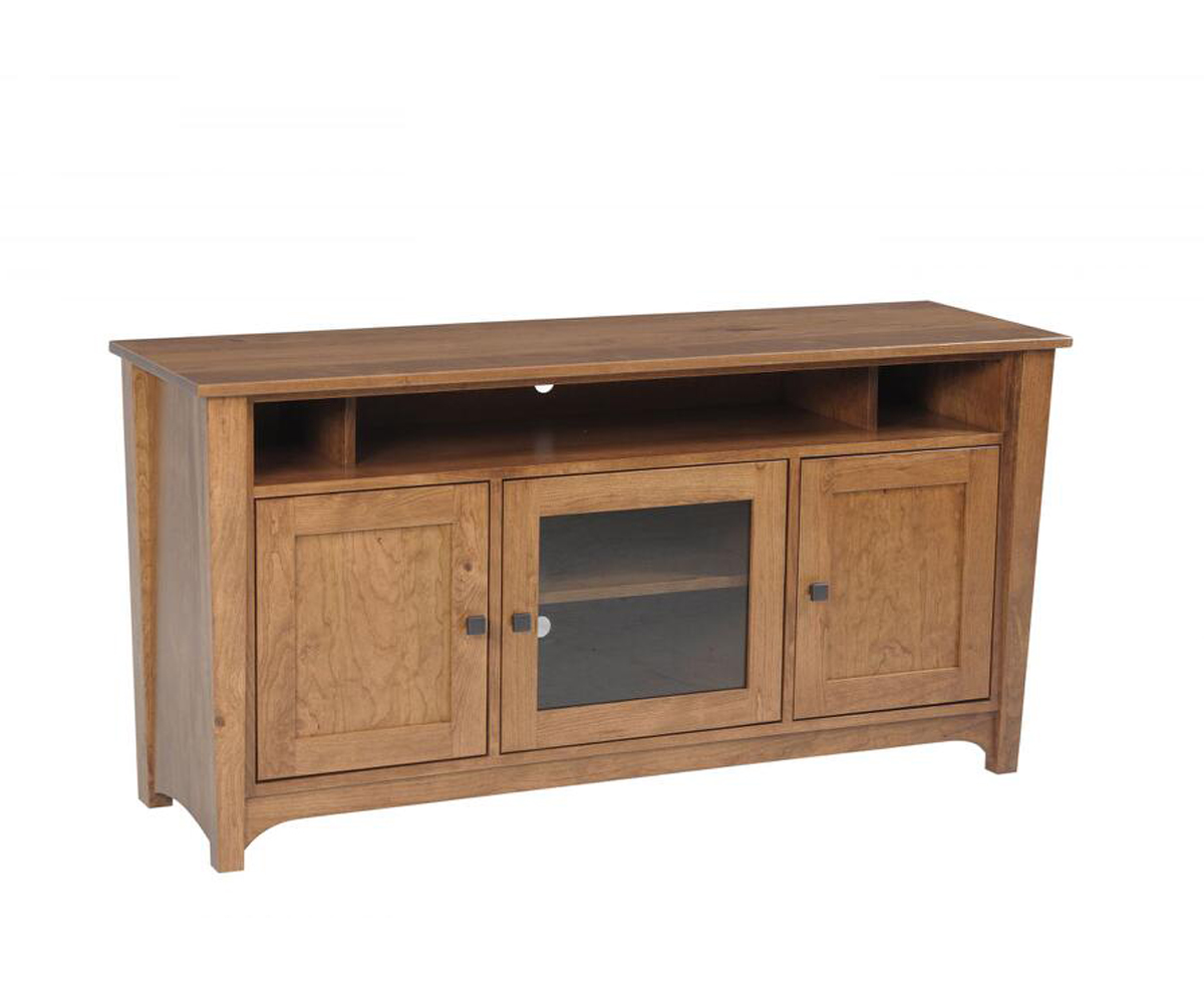 Woodland Shaker 3-Door Open Top Cubby TV Console