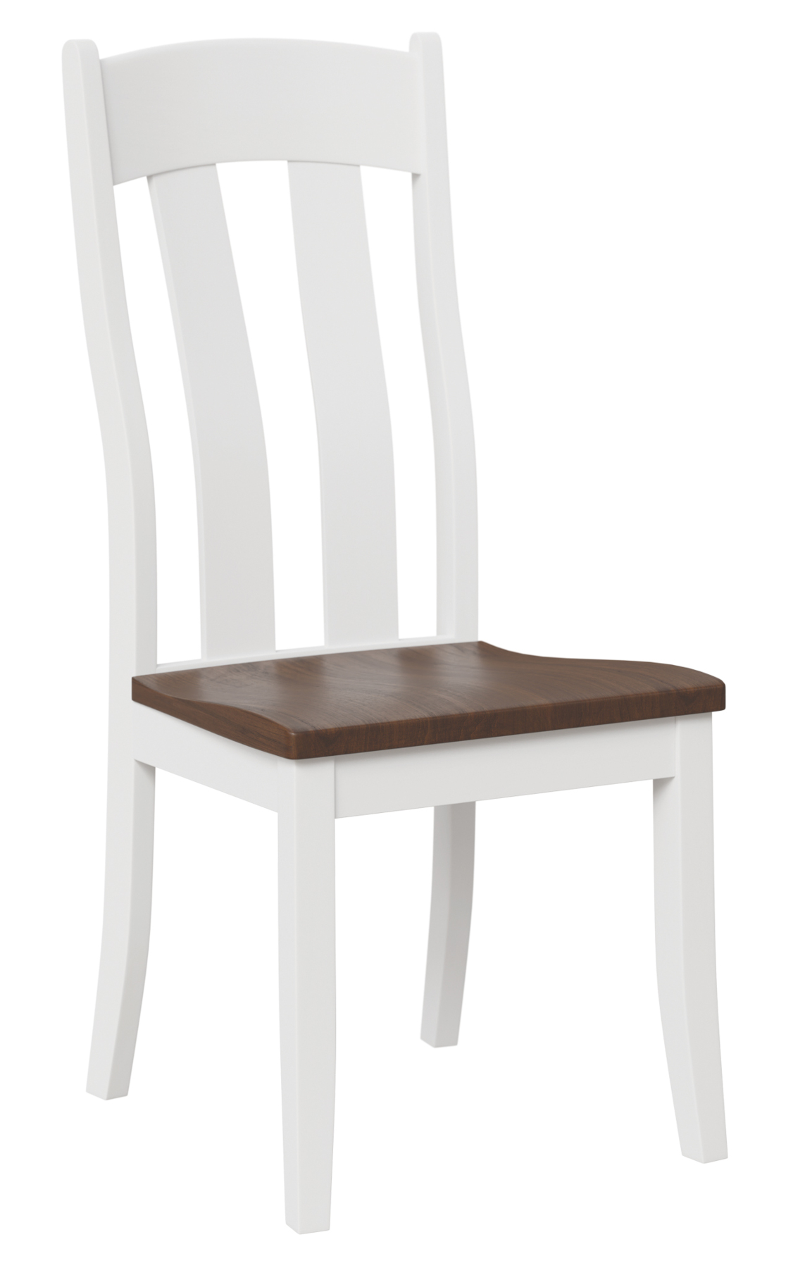 Austin Side Dining Chair in Brown Maple - Frame in OCS-341 White and Seat in OCS-226