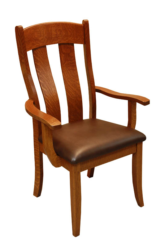 Austin Arm Chair with a Leather Seat