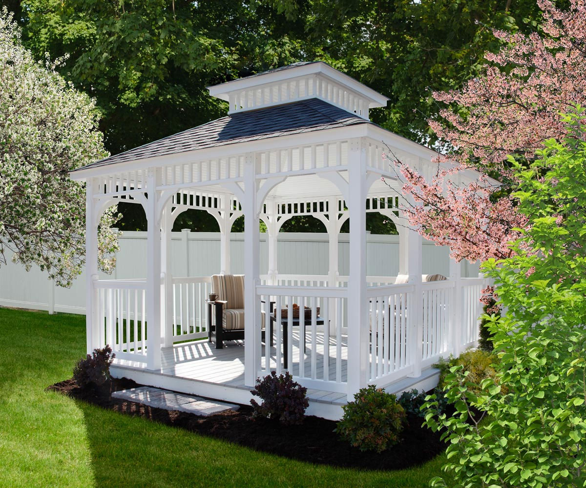 Augusta Vinyl Rectangular Gazebo