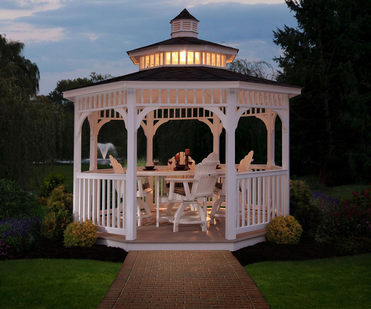 Lexington Vinyl Octagon Gazebo