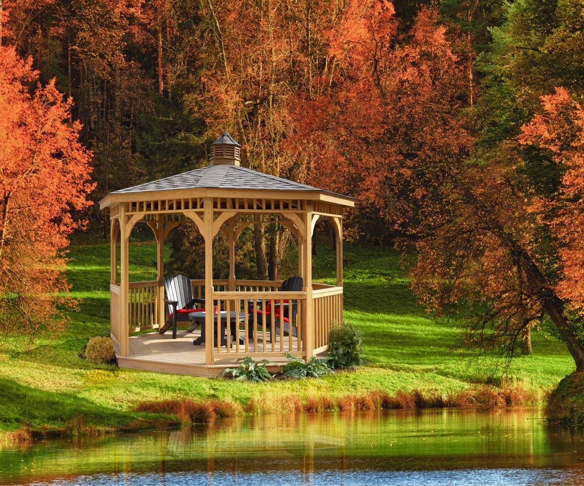 Monticello Wood Octagon Gazebo
