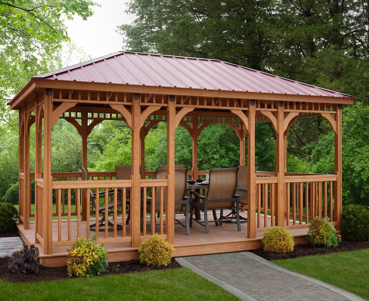 Wood Rectangular Gazebo