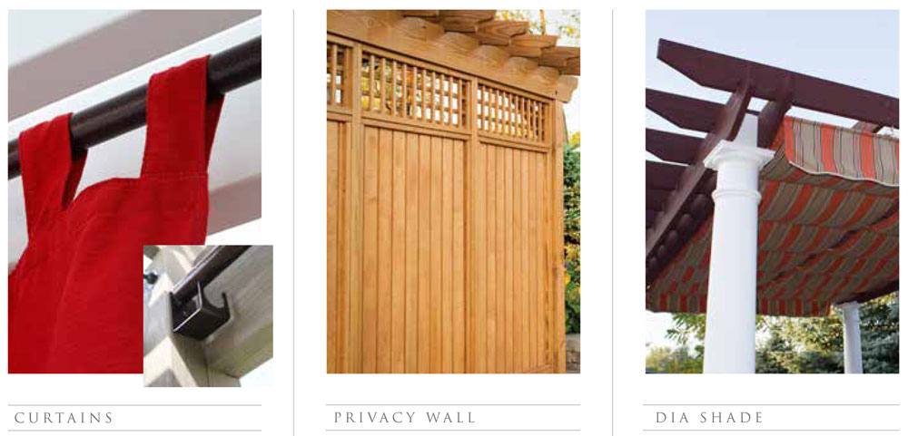 Pergola Curtains, Privacy Panels and Dia Shade