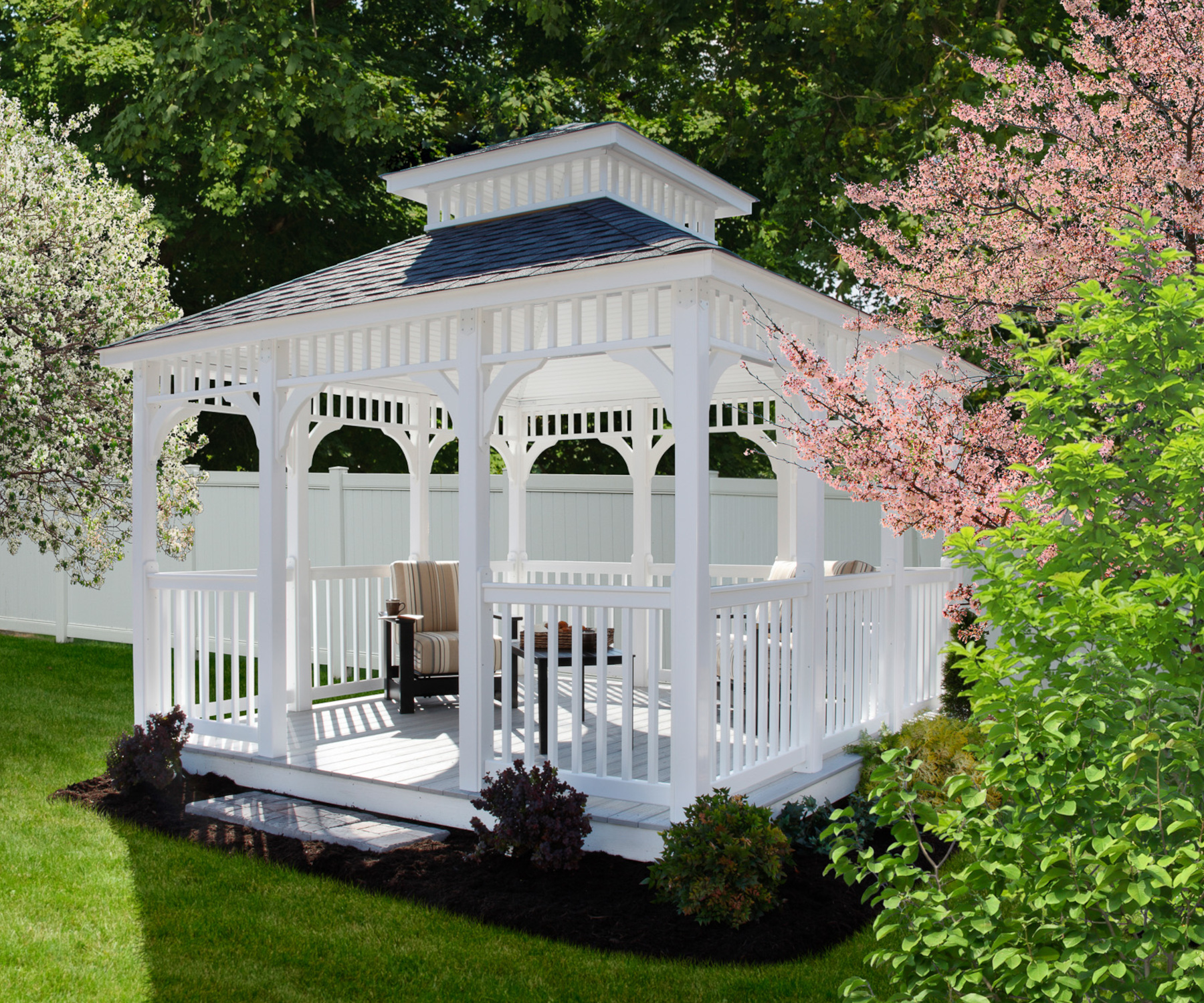 Augusta Vinyl Rectangular Gazebo