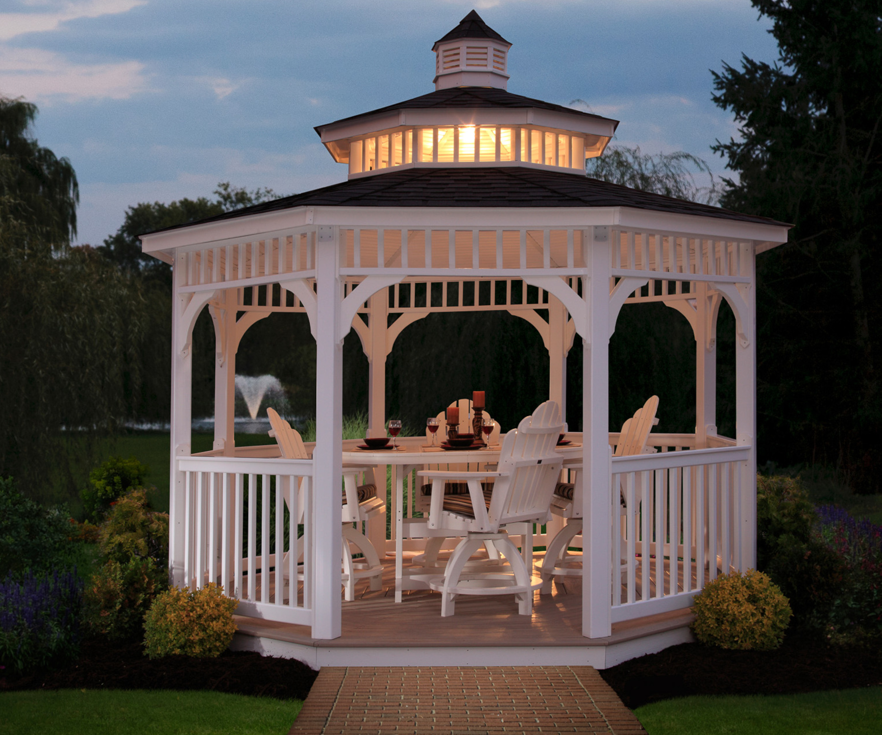 Lexington Vinyl Octagon Gazebo