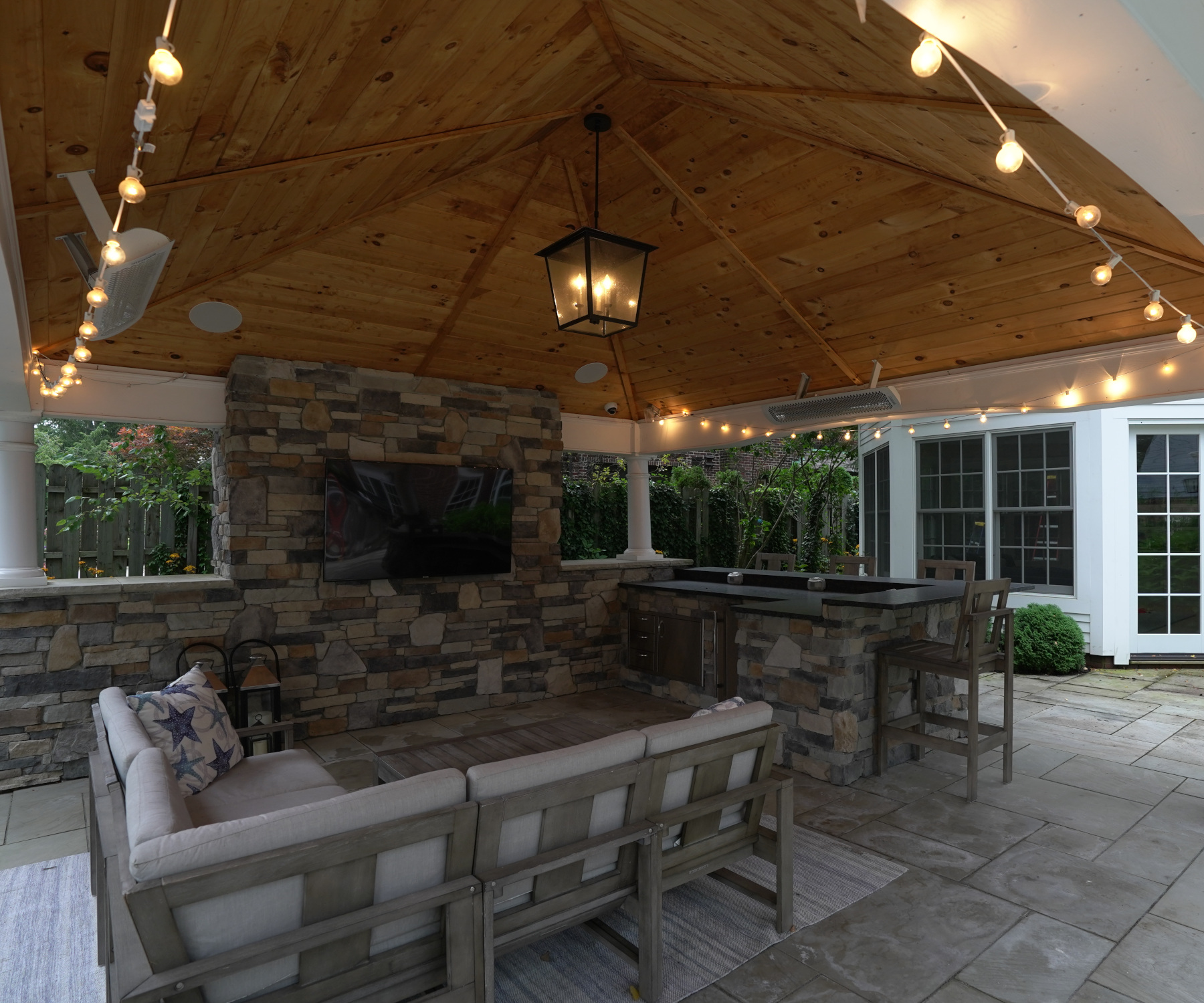 Wood Ceiling with Clear Sealer