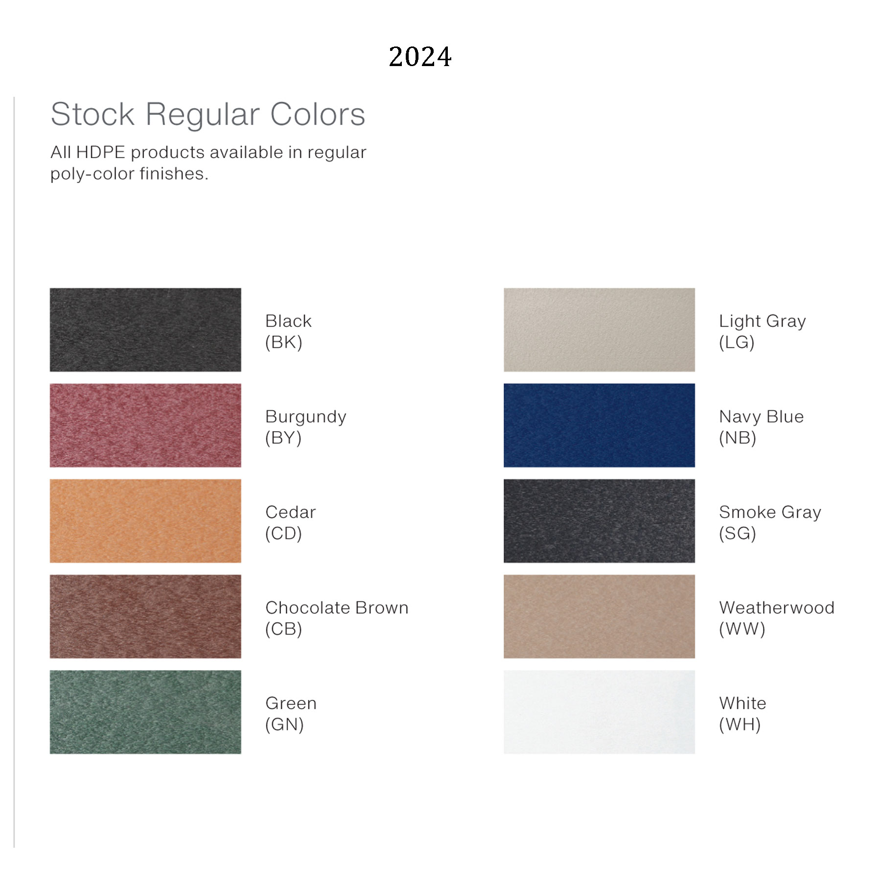 2024 Color Options