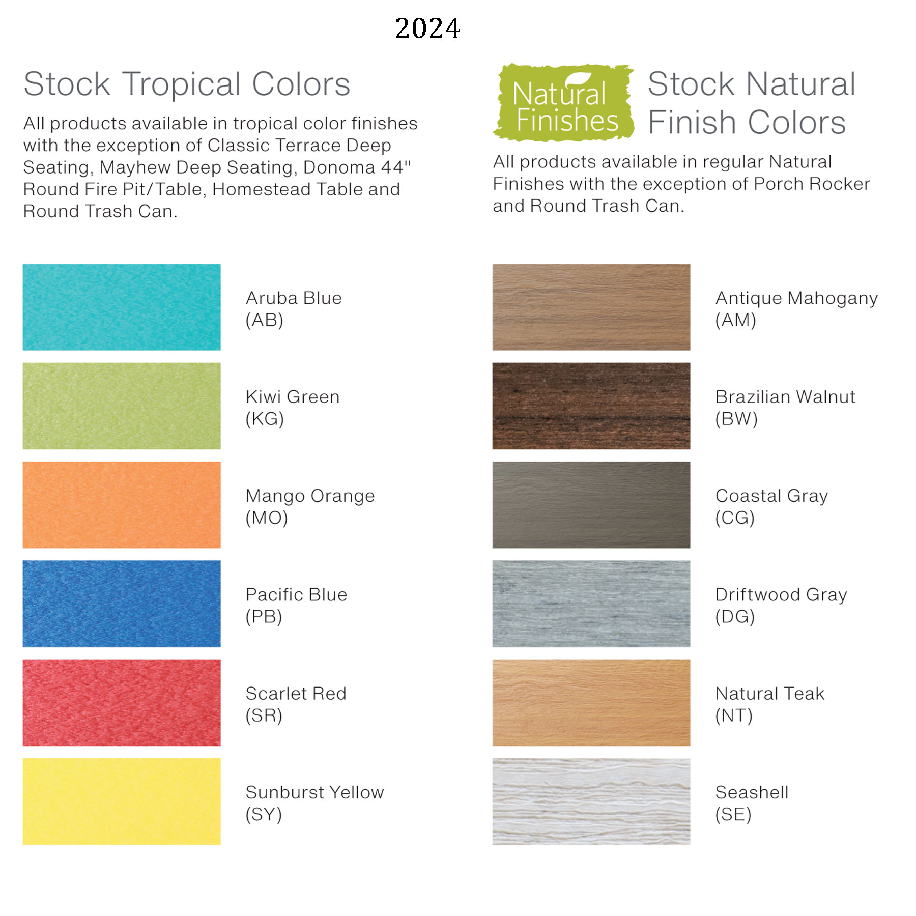 2024 Color Options