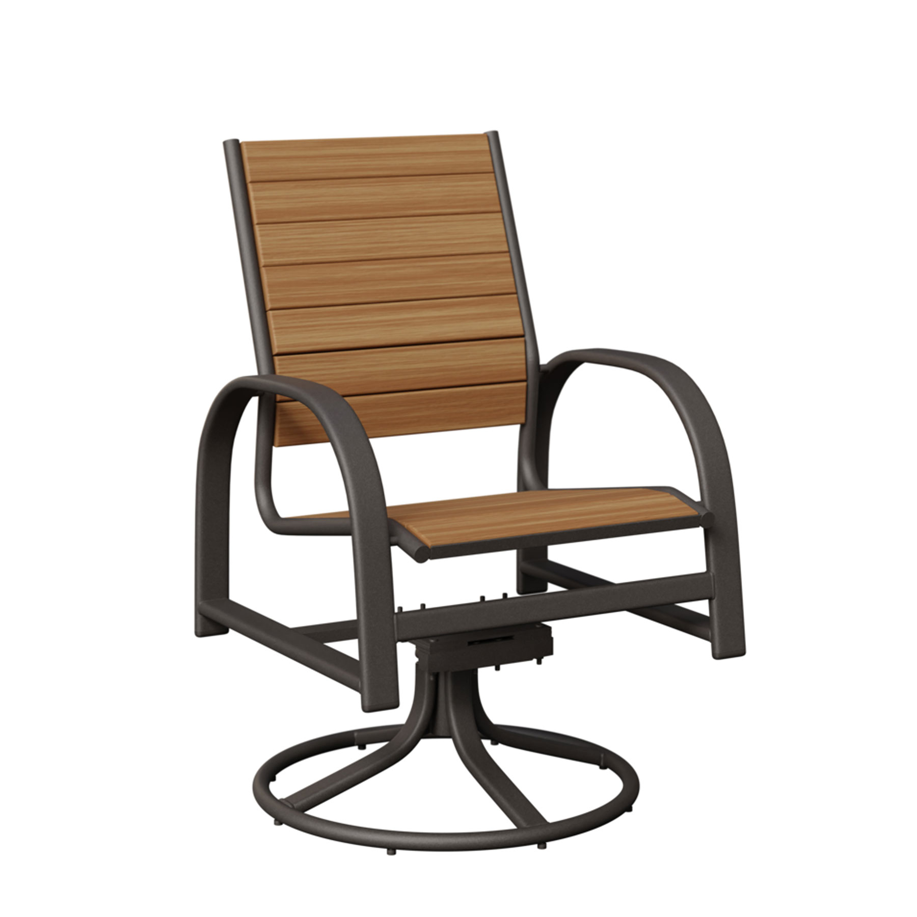 Murphy Aluminum Poly Swivel Rocker Dining Chair