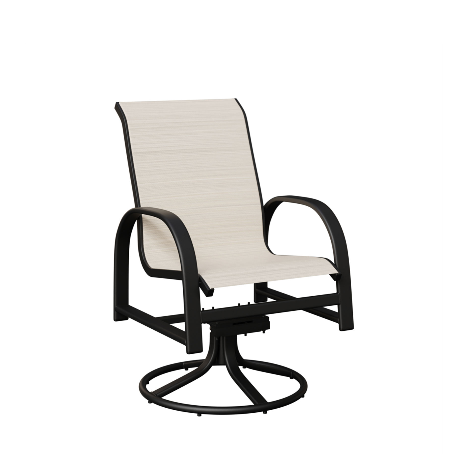 Murphy Aluminum Sling Swivel Rocker Dining Chair