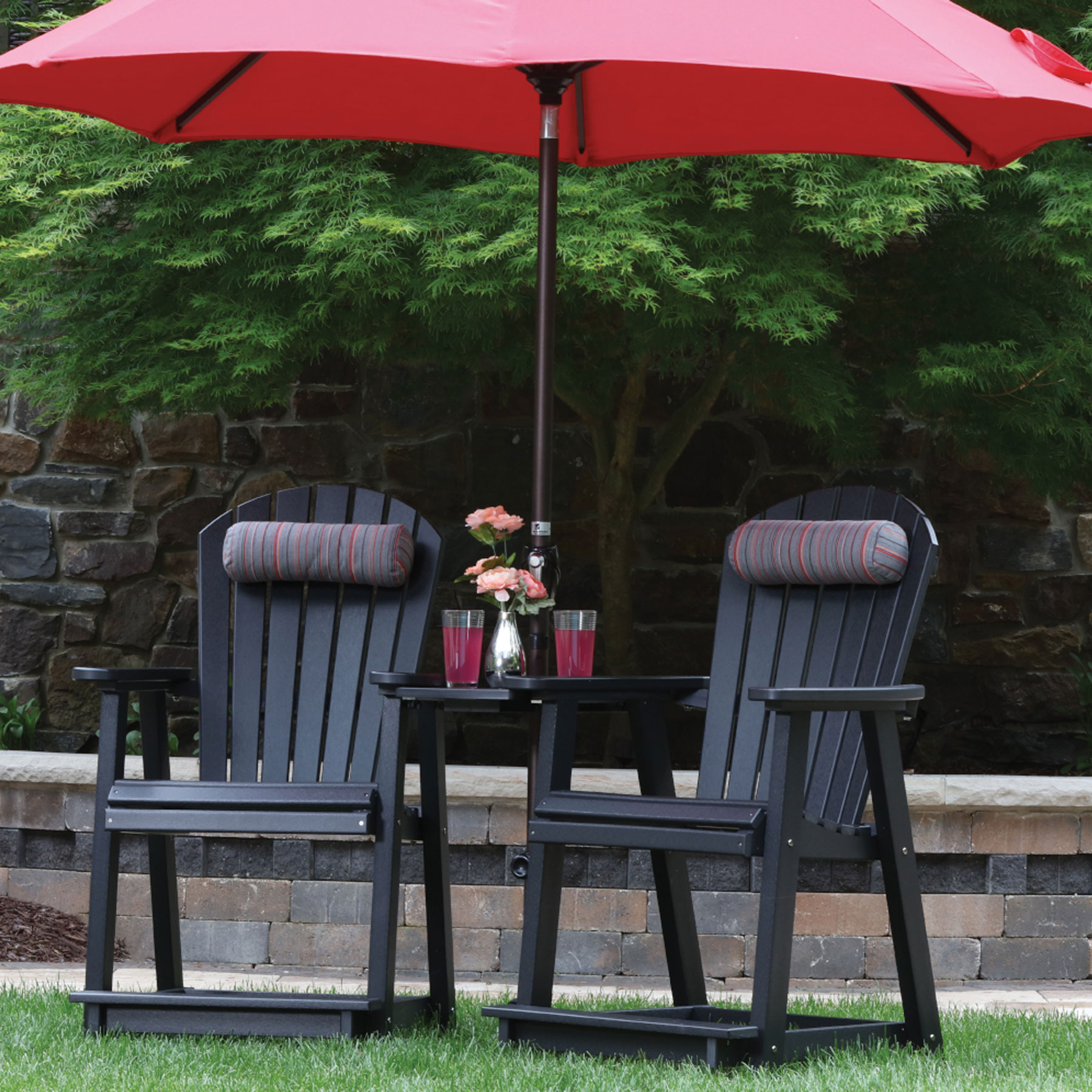 Comfo-Back Counter Chairs with Tete-a-Tete