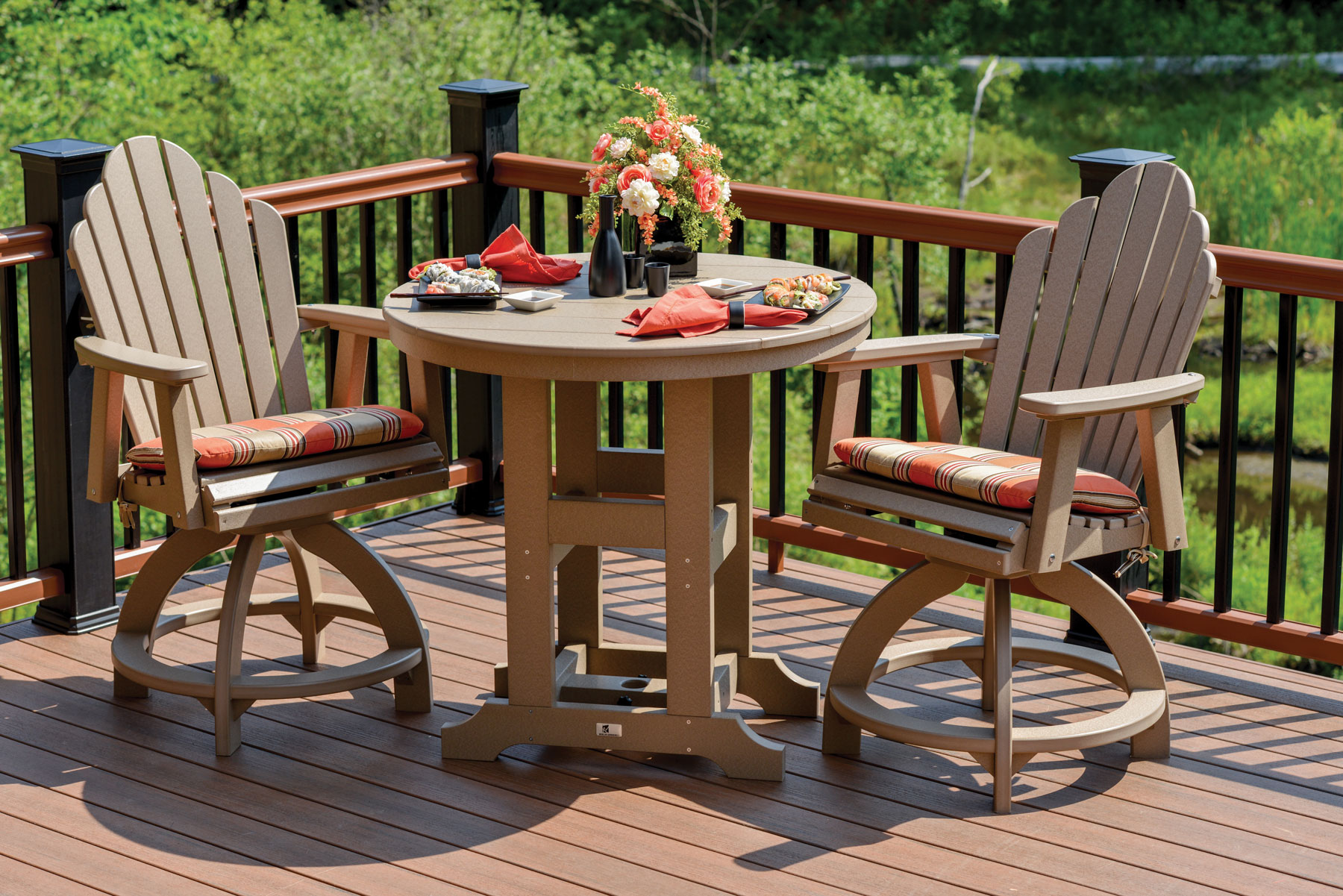 Cozi-Back Swivel Counter Chairs
