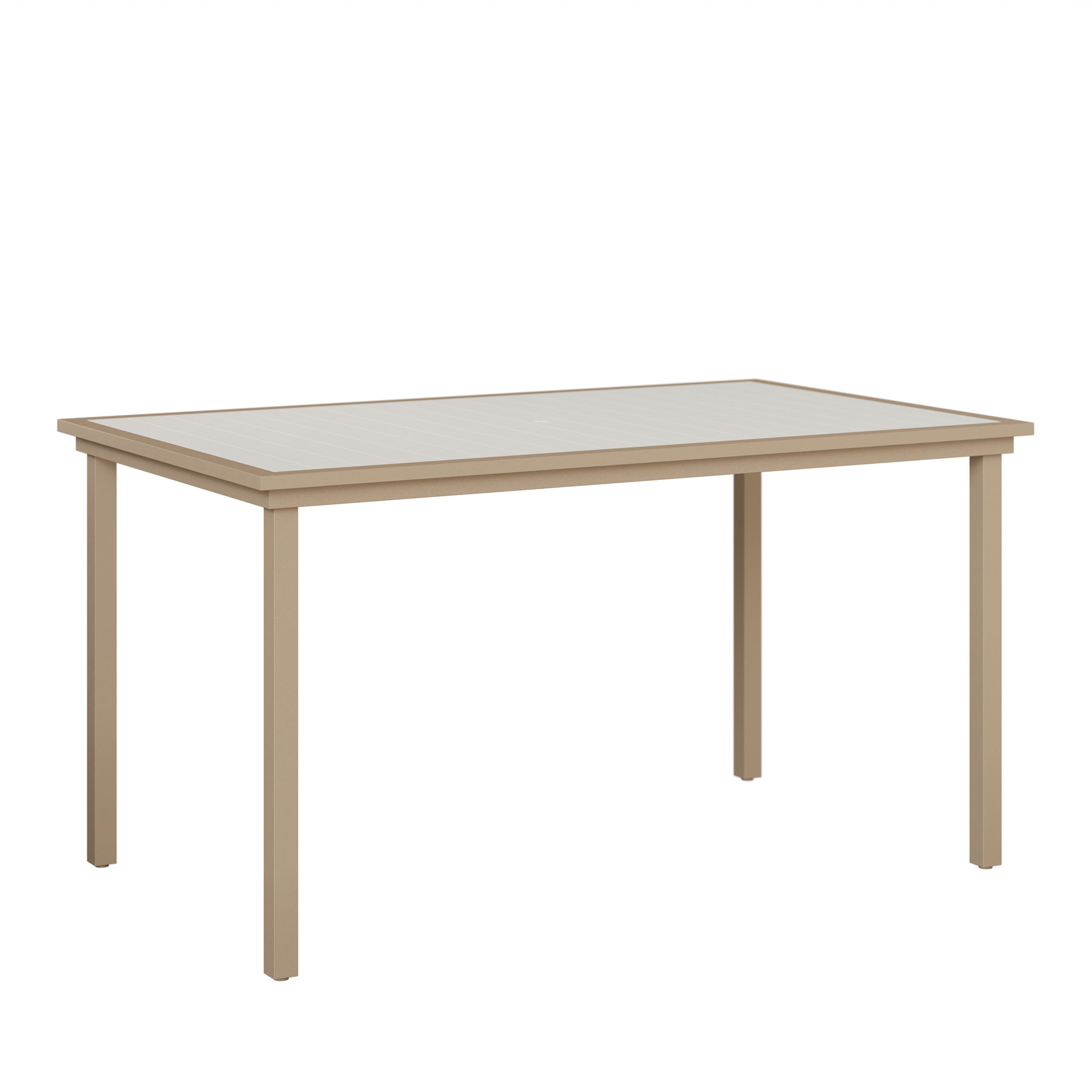 Vida 44 x 73  Poly Top- Aluminum Base Bar Table