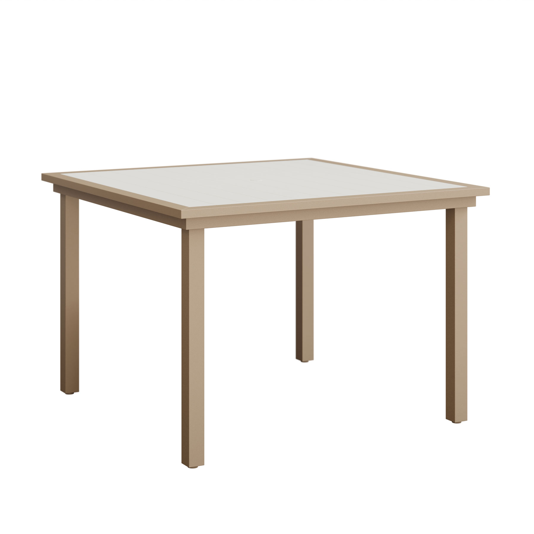 Vida 44 inch Square Poly Top- Aluminum Base Dining Table