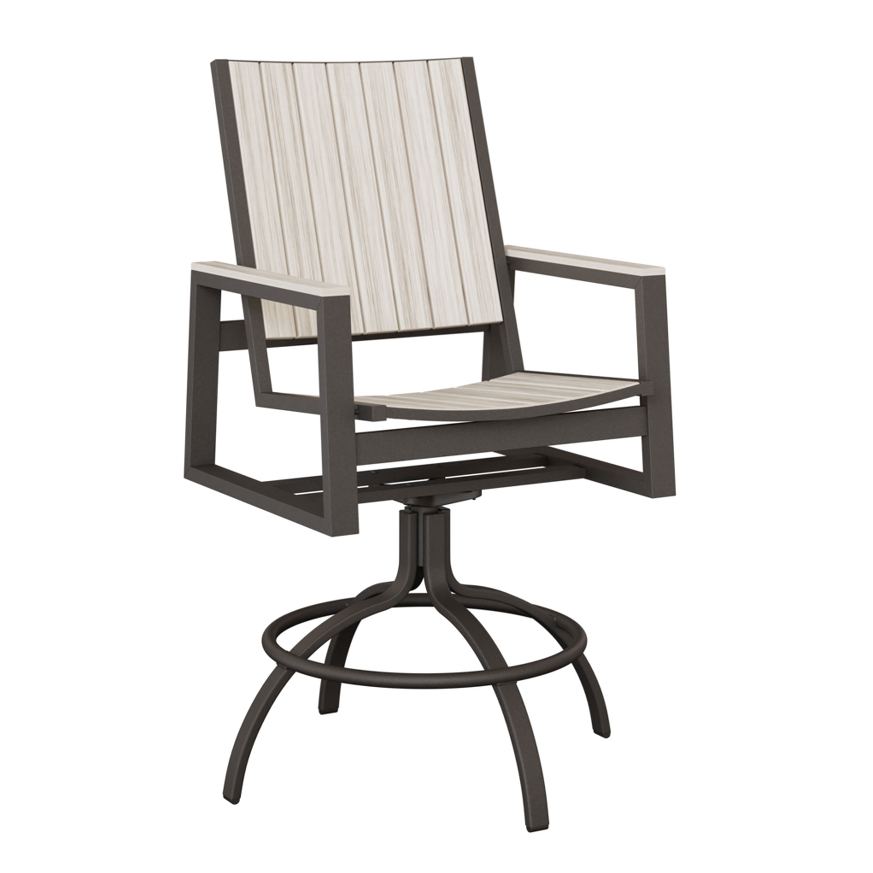 Vida Aluminum Poly Swivel Bar Chair