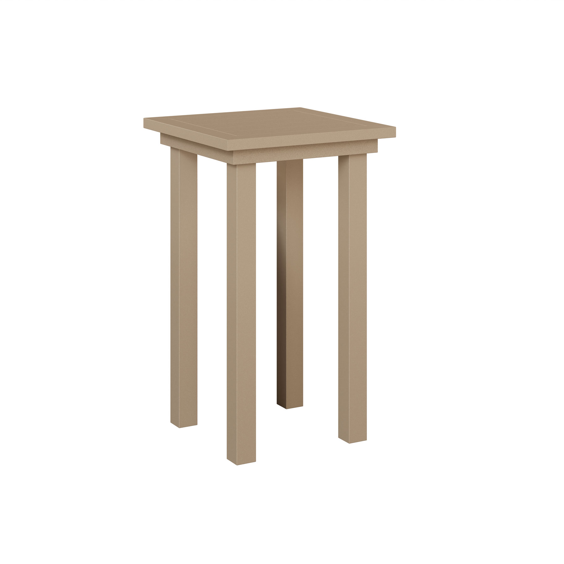 Vida Aluminum Top Bar Height End Table 