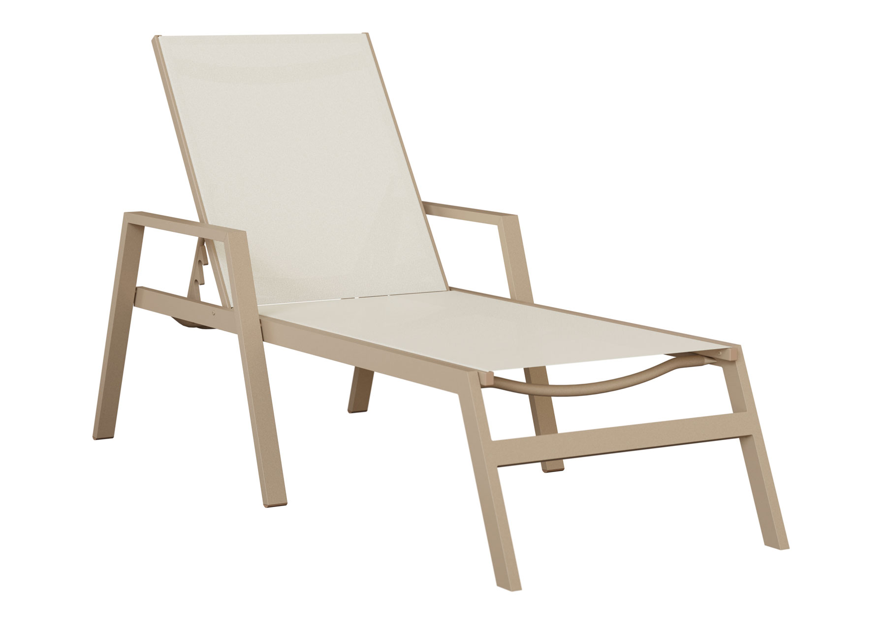 Vida Aluminum Sling Chaise Lounge with Arms