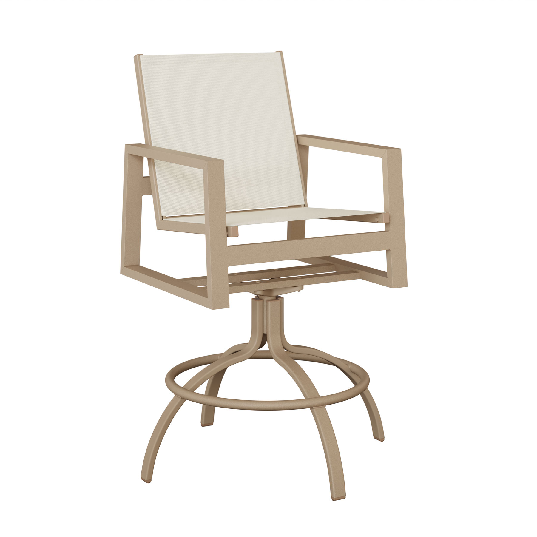 Vida Aluminum Sling Swivel Bar Chair